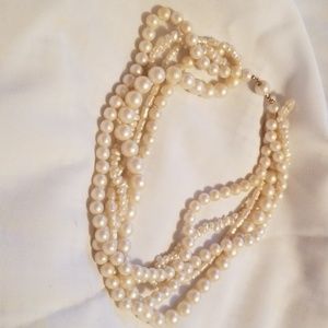 Pearl Necklace costume jewelry.